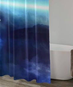 Bring Fantasy To Your Bathroom With This Washable Dragon Laser Shower Curtain, Soft Cloth Liner