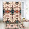 Bring In Summer Vibes With Pink Retro Color Tribal Navajo Aztec Shower Curtain