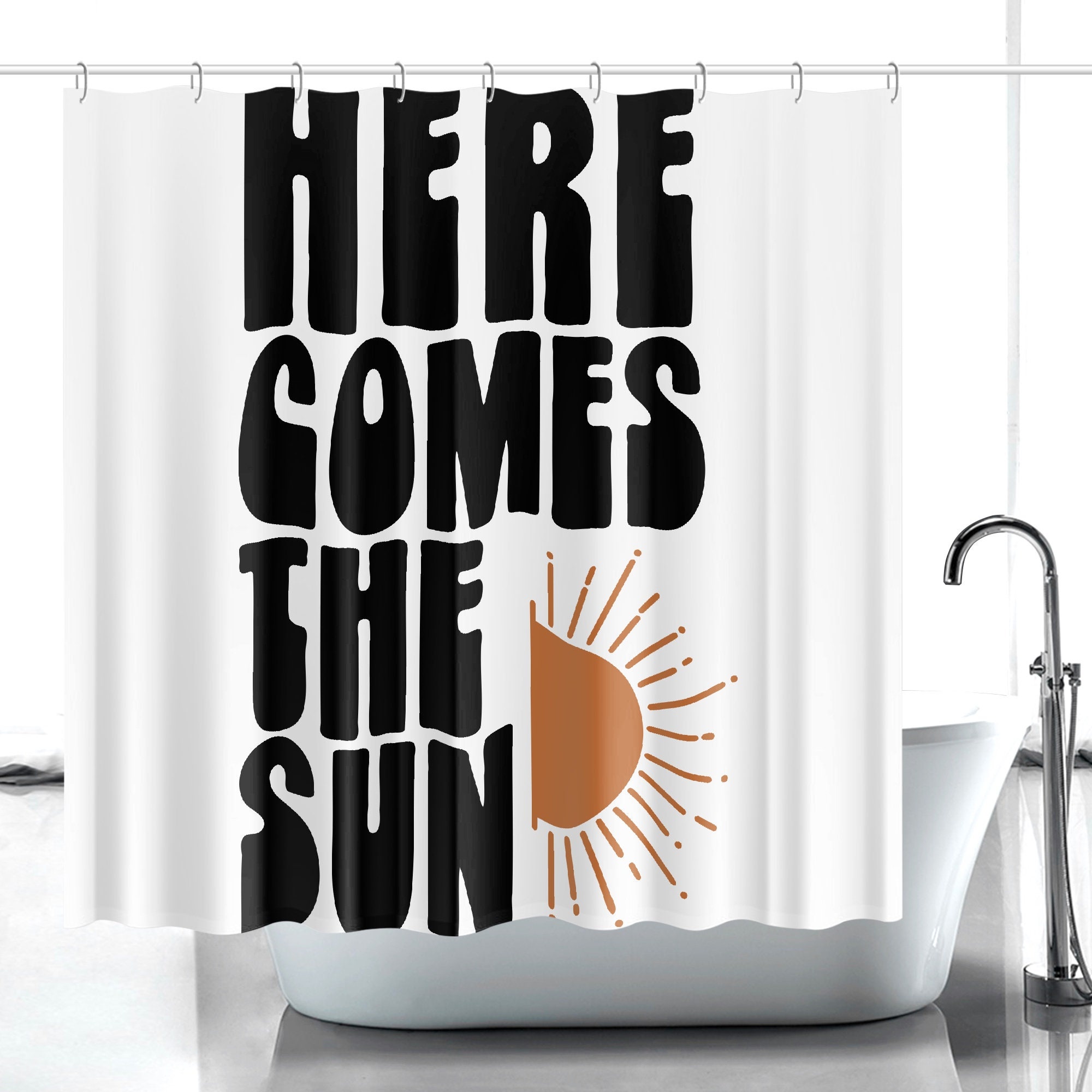 Bring In The Sunshine With This Vibrant Printed Shower Curtain