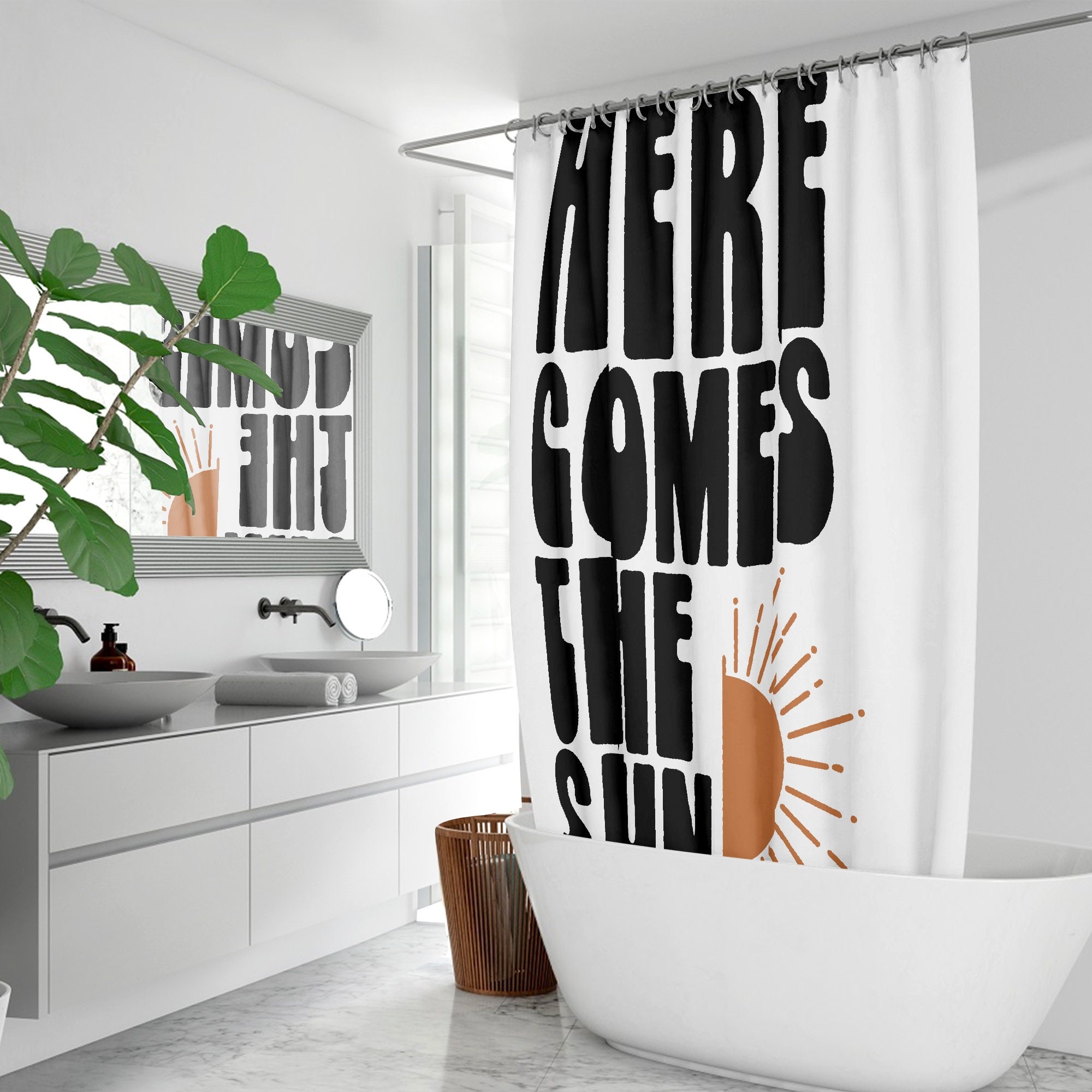 Bring In The Sunshine With This Vibrant Printed Shower Curtain