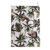 Bring Jungle Vibes to Your Kitchen with Green and Cream Monkey Tea Towel 