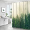 Bring Nature In Your Bathroom With 3D Misty Forest Pine Tree Jungle Print Bathroom Shower Curtain #2