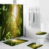 Bring Nature In Your Bathroom With 3D Palm Leaves Grass Plants Shower Curtain