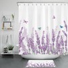 Bring Nature Indoors with Watercolor Lavender Flowers Butterfly Shower Curtain Bathroom Accessory