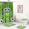 Bring Nature Into Your Bathroom With Botanical Owls Shower Curtain And Bath Mat Cover - Perfect Combo
