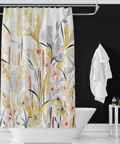 Bring Nature into Your Bathroom with Soflora Botanical Garden Shower Curtain