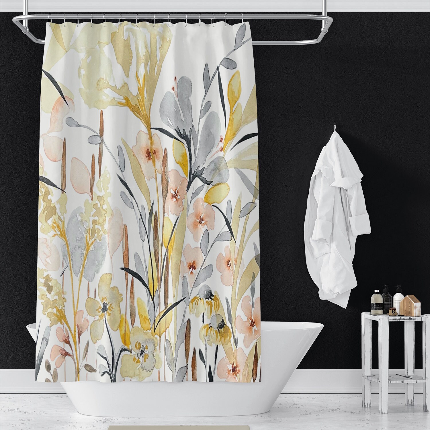 Bring Nature into Your Bathroom with Soflora Botanical Garden Shower Curtain