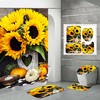 Bring Some Sunshine To Your Bathroom With A Flower Basket Sunflower Waterproof Shower Curtain