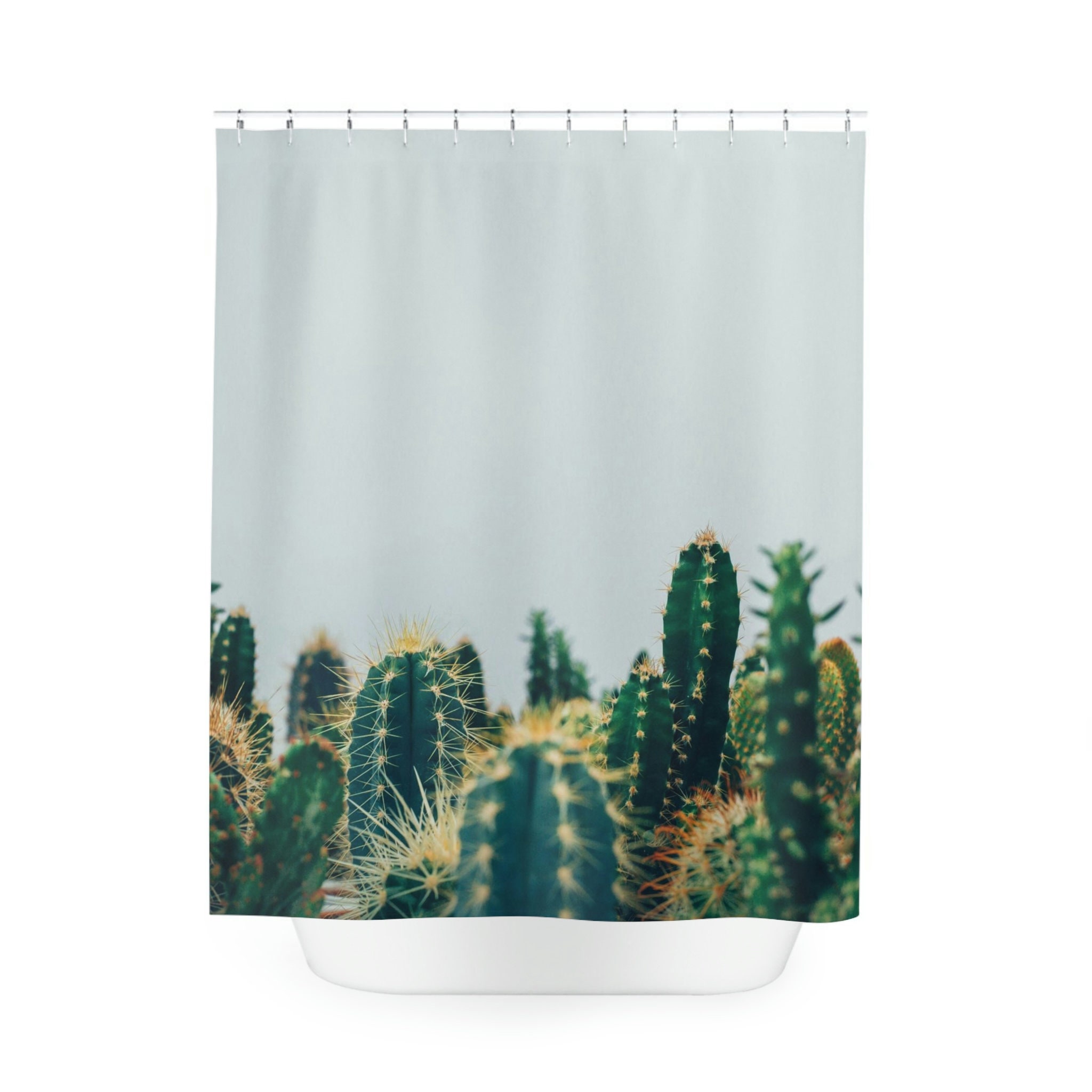 Bring The Beauty Of The Desert Inside With This Cactus Shower Curtain - Image 2