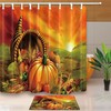 Bring The Festive Vibes To Your Bathroom With This Pumpkin Shower Curtain
