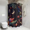 Bring The Night Skies To Your Bathroom With This Floral Moon Phase Shower Curtain 