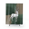 Bring The Outdoors In Your Bathroom With This Mountain Deer Boho Curtain, Neutral Earthy Minimalist Decor