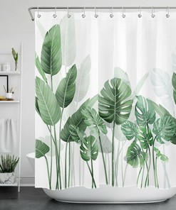 Bring The Perfect Balance Of Nature And Style Into Your Bathroom With Tropical Plant Shower Curtain