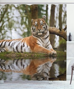 Bring Warmth to Your Bathroom with Siberian Mammal Tiger Shower Curtain