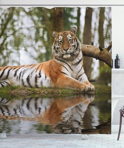 Bring Warmth to Your Bathroom with Siberian Mammal Tiger Shower Curtain