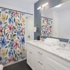 Bring a Fresh Look to Your Bathroom with Watercolor Floral Printed Shower Curtain