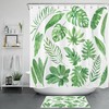 Bring a Touch of the Tropics to Your Bathroom with This Palm Leaf and Monstera Shower Curtain