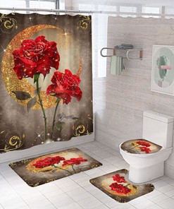 Bring the Beauty of Roses to Your Bathroom with this Shower Curtain