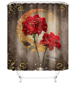 Bring the Beauty of Roses to Your Bathroom with this Shower Curtain