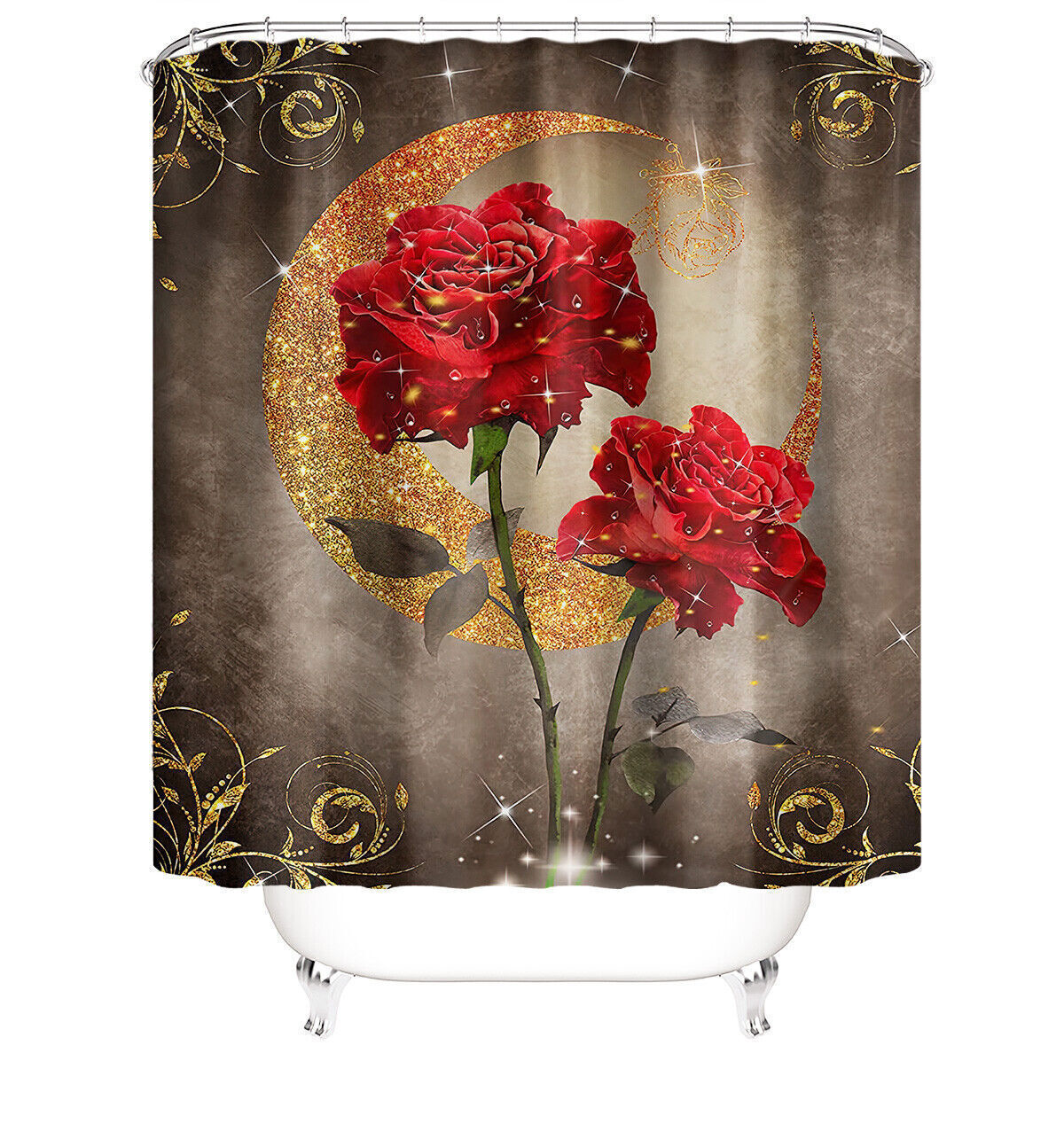 Bring the Beauty of Roses to Your Bathroom with this Shower Curtain
