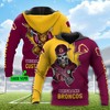 Brisbane Broncos Nrl Mascot Skull Custom All Over Print Hoodie 3D With Name