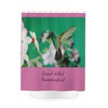 Broad-billed Hummingbird Shower Curtain - Exotic Bird Bathroom Decor 