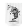 Bronc Busting Cowboy Riding Original Western Art Shower Curtain - Rodeo 