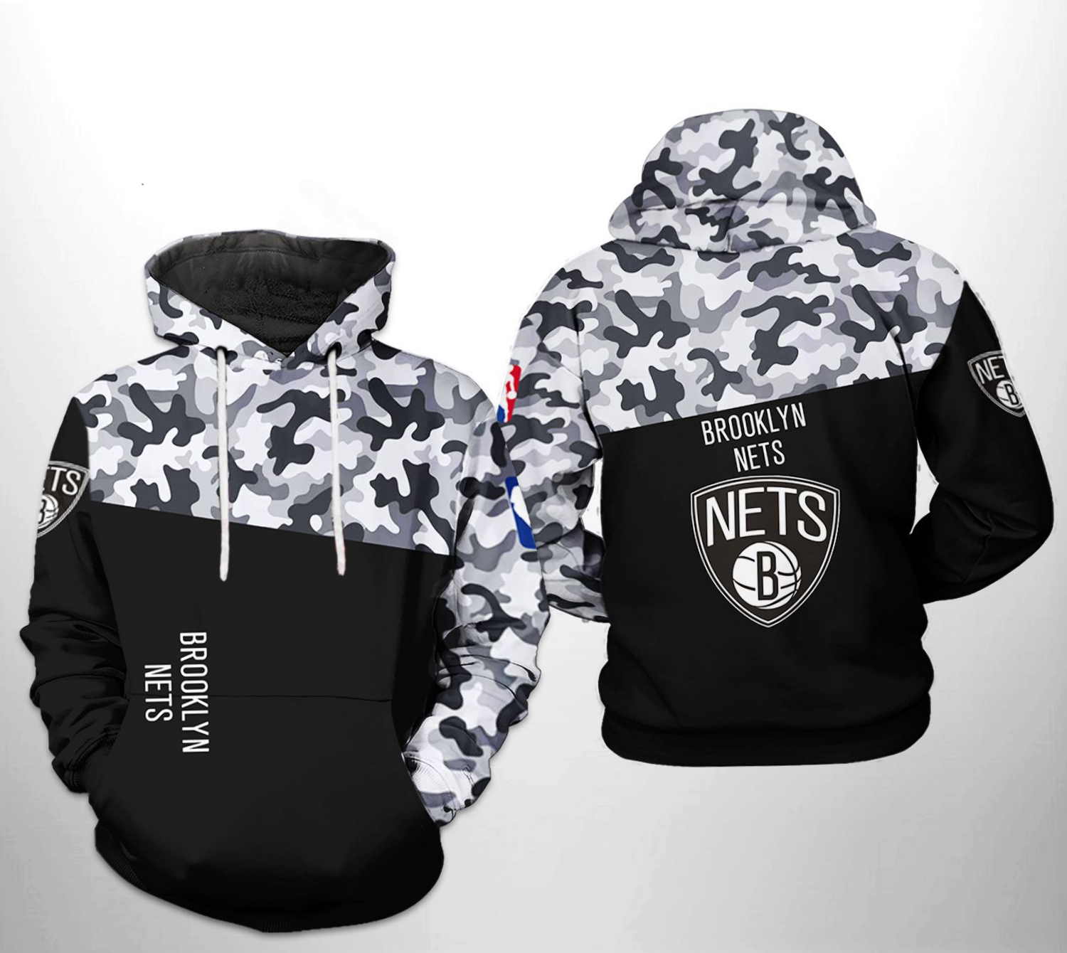 Brooklyn Nets Nba Camo Veteran Team 3D Hoodie For All Occasions