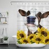Brown Cow Shower Curtain For Farmhouse Bathroom Decor