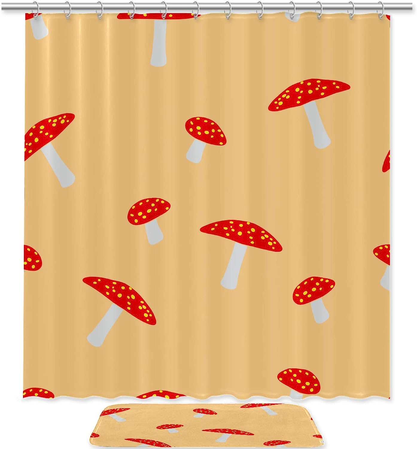 Brown Mushroom Shower Curtain To Add Warmth To Your Bathroom