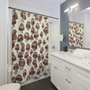 Brown Mushroom Waterproof Fabric Shower Curtain For Bathroom Decor