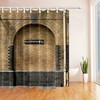 Brown Platform 9 And 3/4 Train Station Shower Curtain For Harry Potter Fans