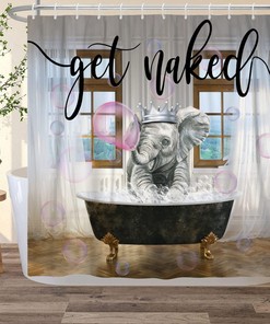 Bubble Elephant Shower Curtain for Cute & Lively Bathroom Decor 