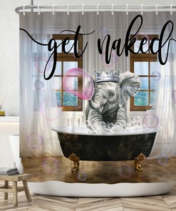 Bubble Elephant Shower Curtain for Cute & Lively Bathroom Decor