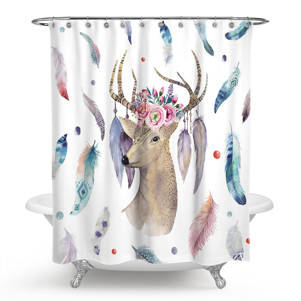 Buck In The Woods Shower Curtain For A Wilderness Bathroom Decor, Hunting Bathroom Accessories - Image 2
