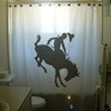 Bucking Bronco Rodeo Horse Western Bathroom Shower Curtain