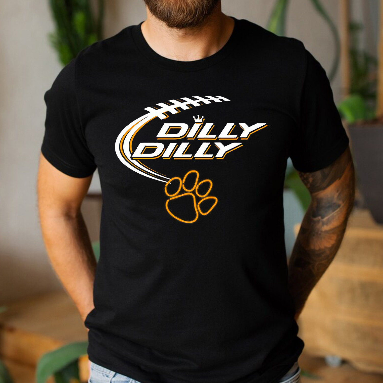 Bud Light Dilly Dilly - Clemson Tigers Neon Light NCAA T-Shirt Hoodie Sweatshirt for Fans