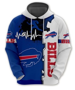 Buffalo Bills All Over Print 3D Zip Hoodie For Nfl Fans