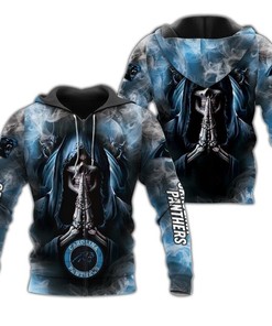 Buffalo Bills Hoodie With 3D Zip Hoodie And Spooky Death Smoke Graphic, Perfect Gifts For Fans