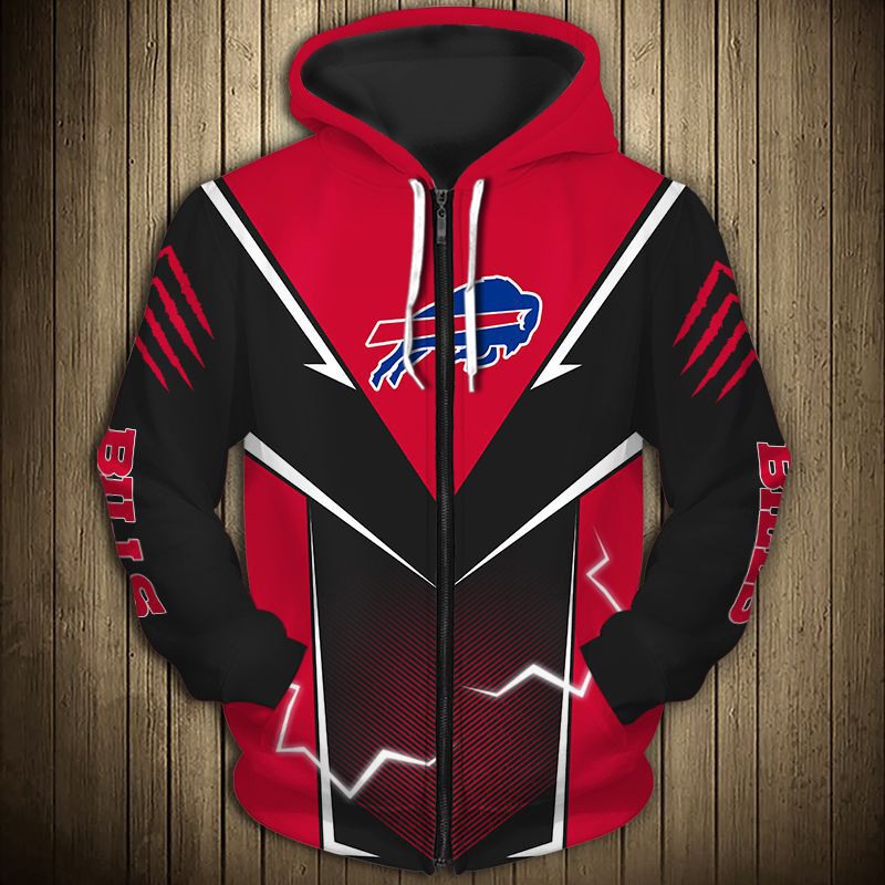 Buffalo Bills Hoodie With Lightning Graphic Design, A Great Gift For Fans