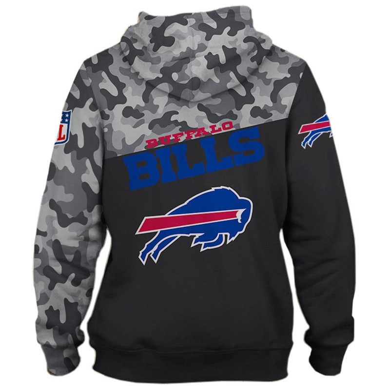 Buffalo Bills Military Hoodie, All Over Print With 3D Zip Hoodie And Long Sleeve For New Season