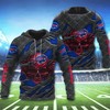 Buffalo Bills Skull 3D Hoodie - Great Gift For Fans