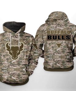Buffalo Bulls Ncaa Camo Veteran 3D All Over Print Hoodie, Zip-Up Hoodie For Fans
