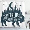 Buffalo Forest Moon Print Adventure Shower Curtain For A Rustic Bathroom