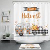 Buffalo Plaid Farm Truck And Camper Harvest Shower Curtain For Bathroom Decor