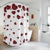 Buffalo Plaid Heart Shower Curtain For A Rustic Valentine'S Day Bathroom
