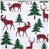 Buffalo Plaid Woodland Deer Checkered Shower Curtain Waterproof Bath Curtain For Bathroom Decoration