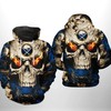 Buffalo Sabers Nhl Skull 3D All Over Print Hoodie With Zip Up Option Perfect For Ultimate Fans