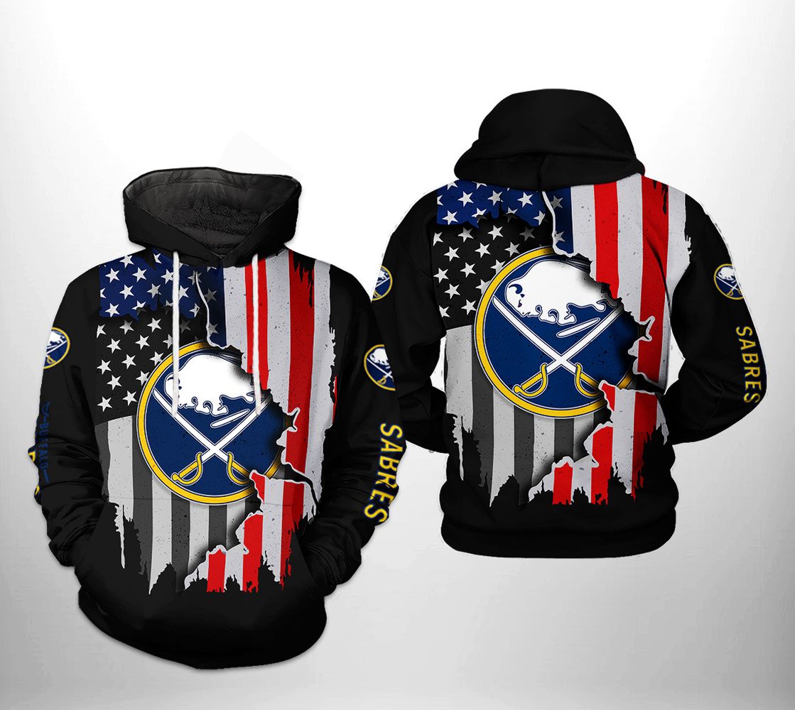 Buffalo Sabers Nhl Us Flag Team 3D Printed Hoodie For Stay-At-Home Fans
