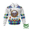 Buffalo Sabres Auti'M Awareness Custom Name 3D All Over Print Hoodie With Zip Up Option Perfect For Advocates
